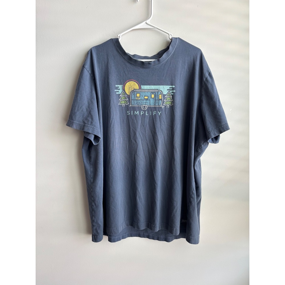 Life Is Good Blue Graphic T-Shirt Mens XL
